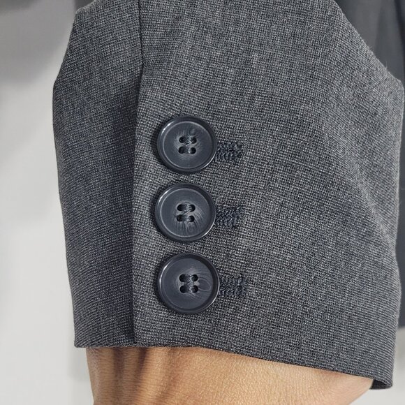 Planet Gray Long Sleeve Business Casual Single-Breasted Blazer High End Classic - Picture 3 of 12